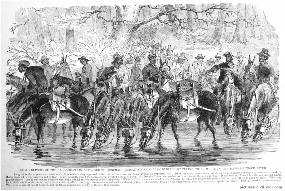 negro baggage train general pleasanton cavalry rappahannock river