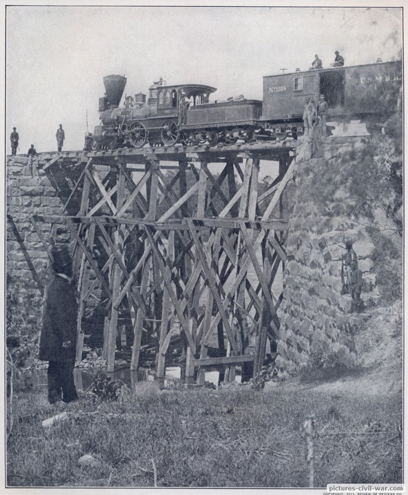 railroad bridge locomotive