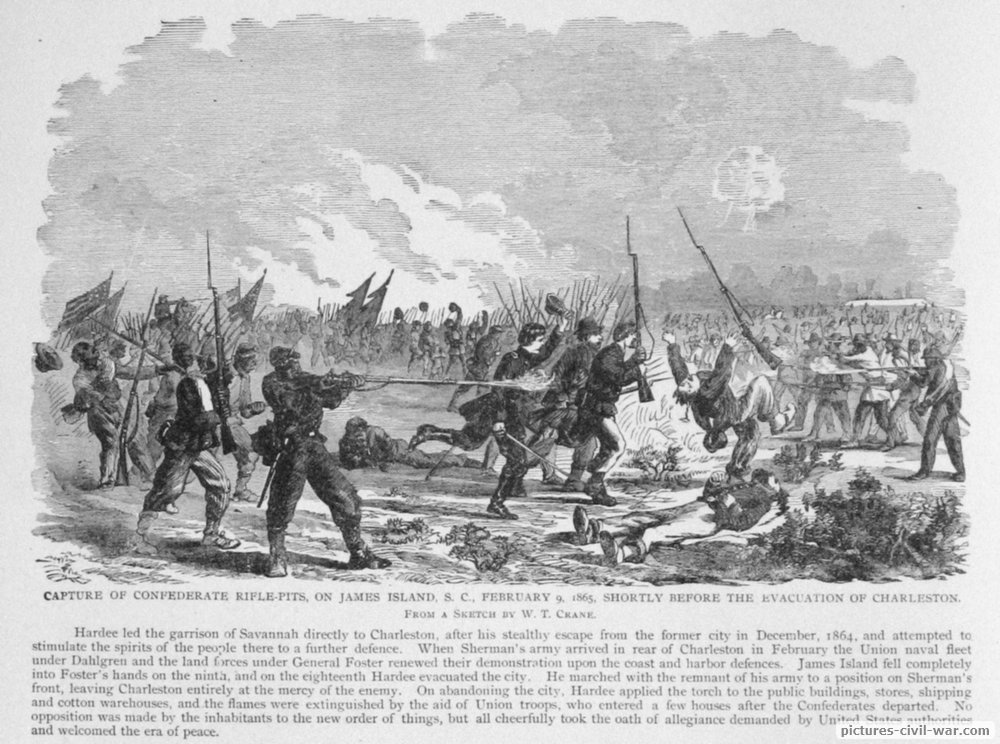 confederate rifle pits capture charleston