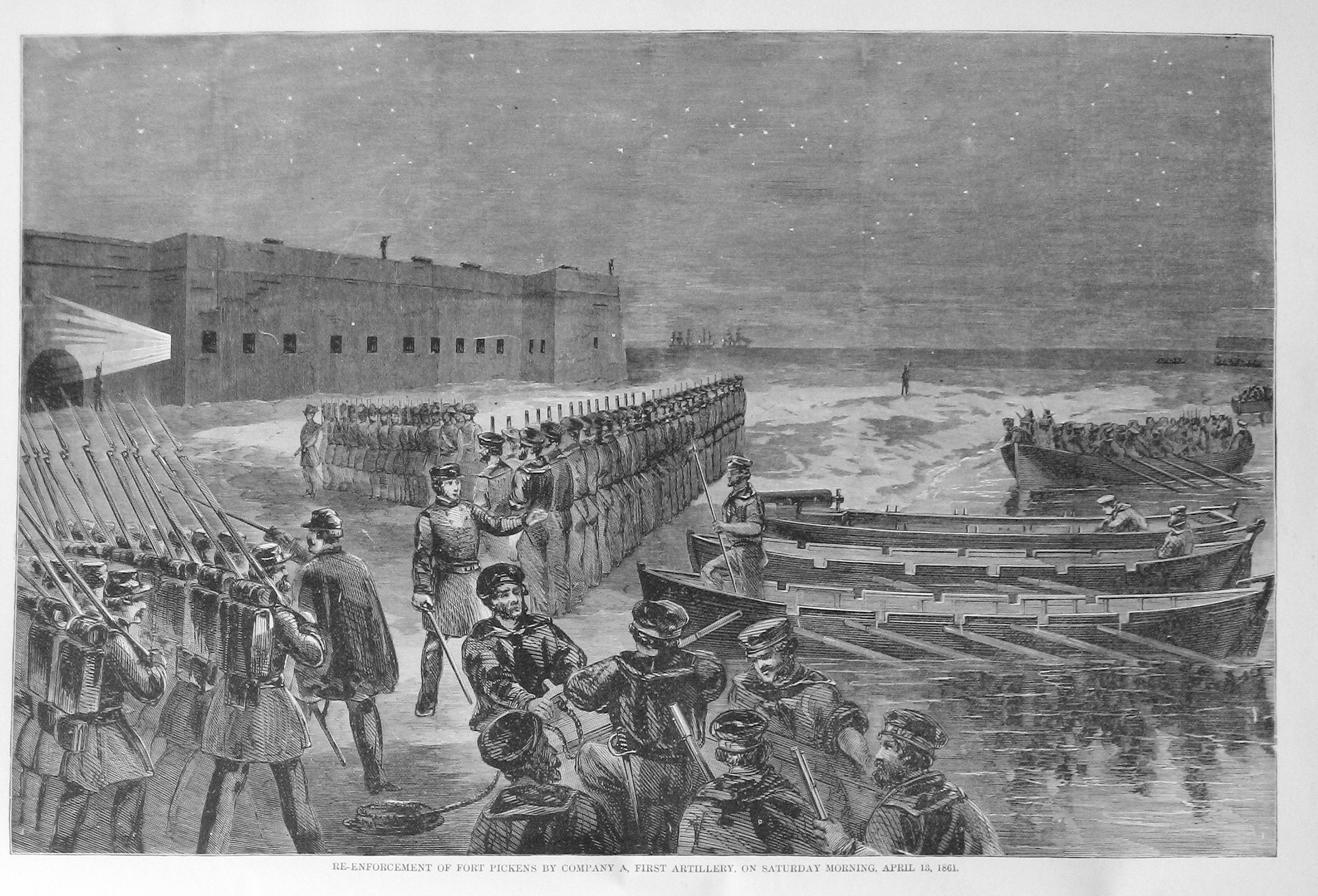 fort pickens company a first artillery april 13 1861