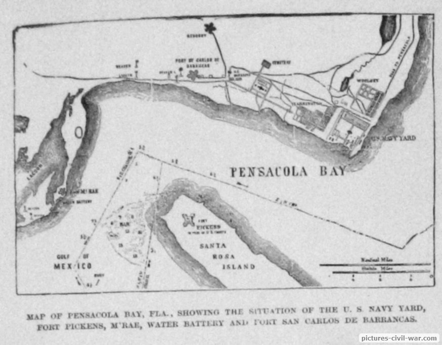 map pensacola bay fort san carlos