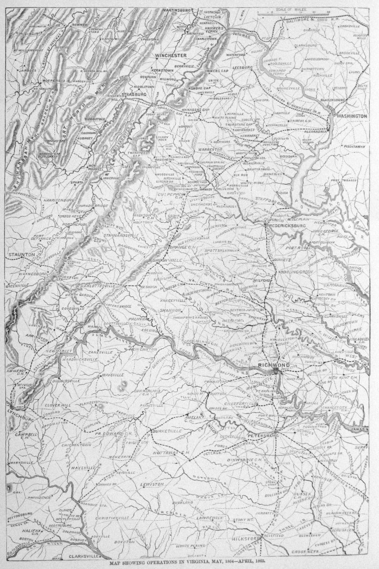 Virginia-operations-map | Civil War Pictures