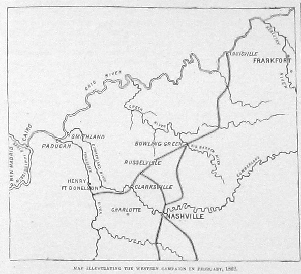 western campaign map february 1862