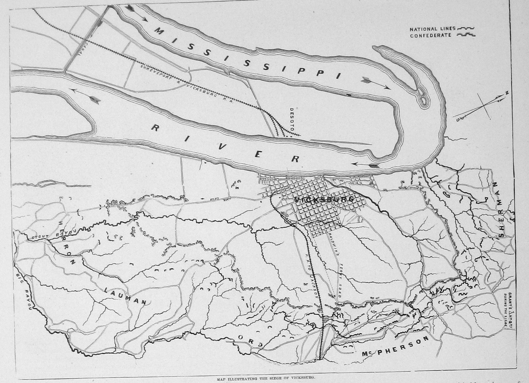 siege vicksburg map