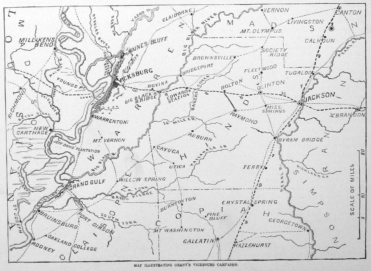 vicksburg campaign grant map