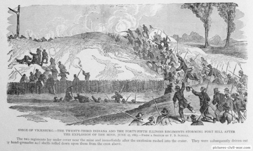 vicksburg seige storming fort hill mine