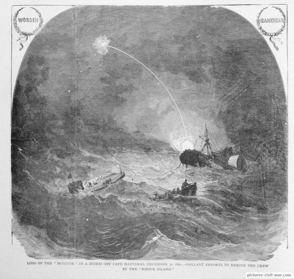 ironclad monitor sinking cape hatteras