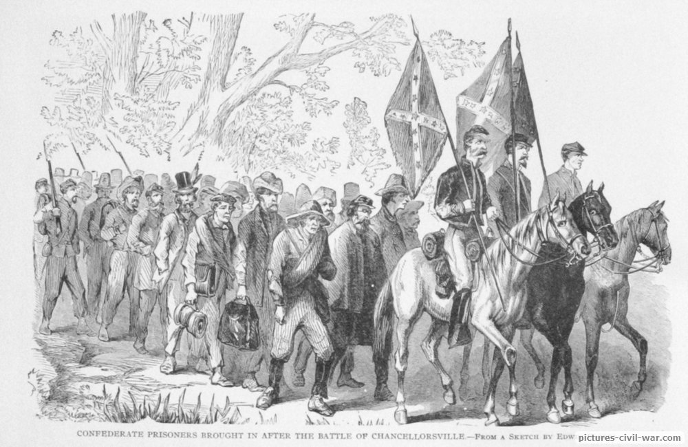 battle chancellorsville confederate prisoners