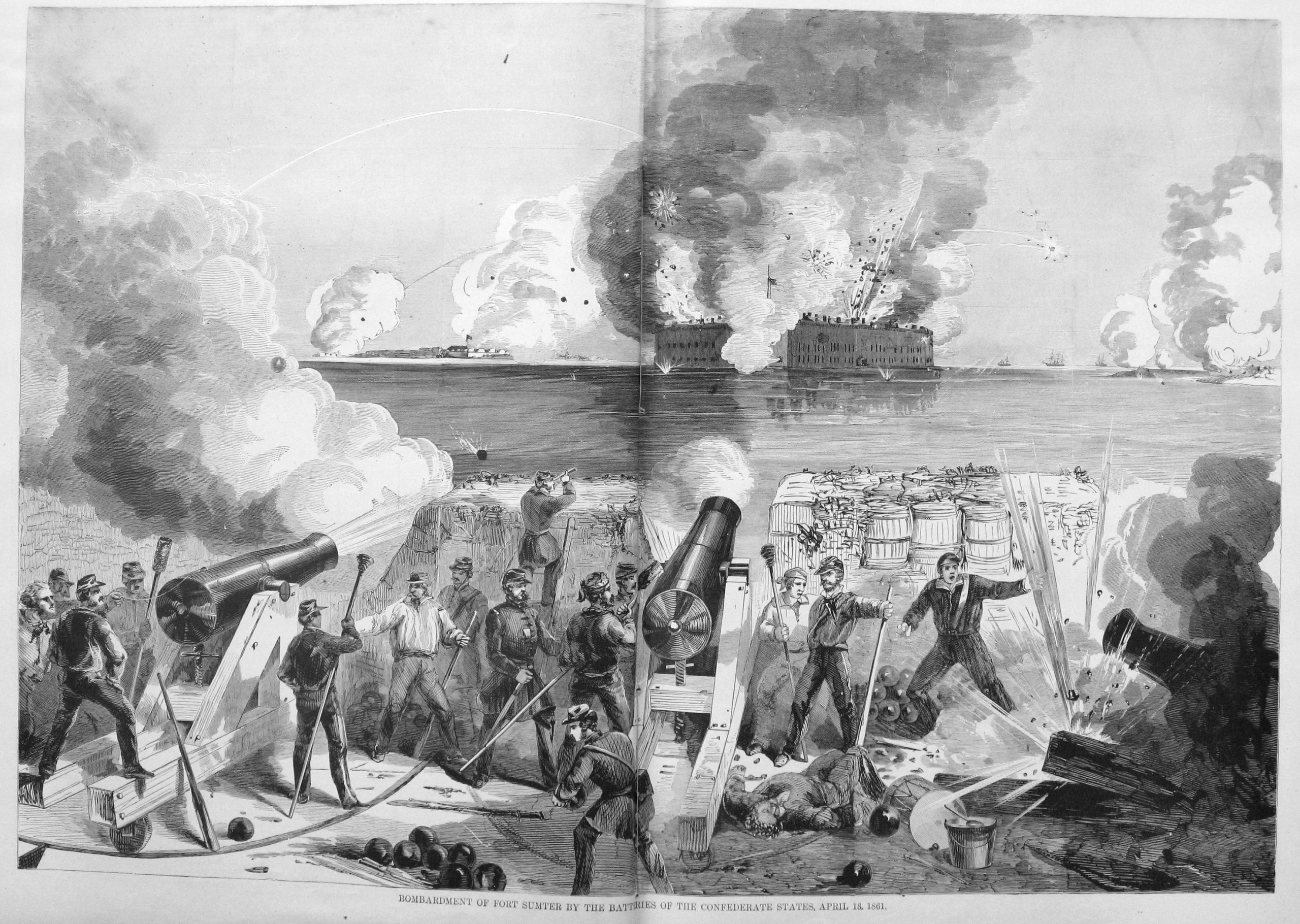 bombardment fort sumter april 13 1861 scaled